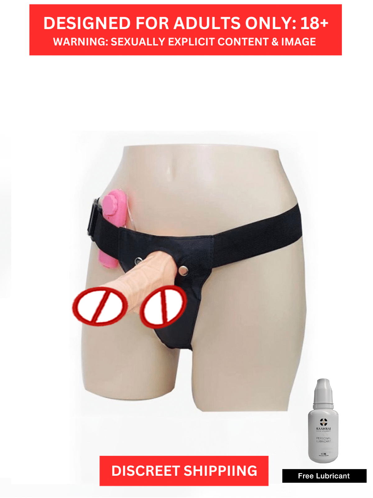 Vibrating Strap On Hollow Dildo Total 7 Inch and 3 Inch Extension For Men and Free Enlarge Oil By Naughty Nights Vibrating Strap On Hollow Dildo Total 7 Inch and 3 Inch Extension For Men and Free Enlarge Oil By Naughty Nights