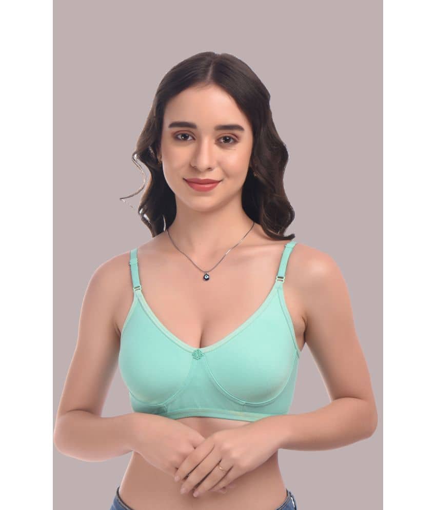 Viral Girl Cotton Non Padded Women's Everyday Bra ( Green )