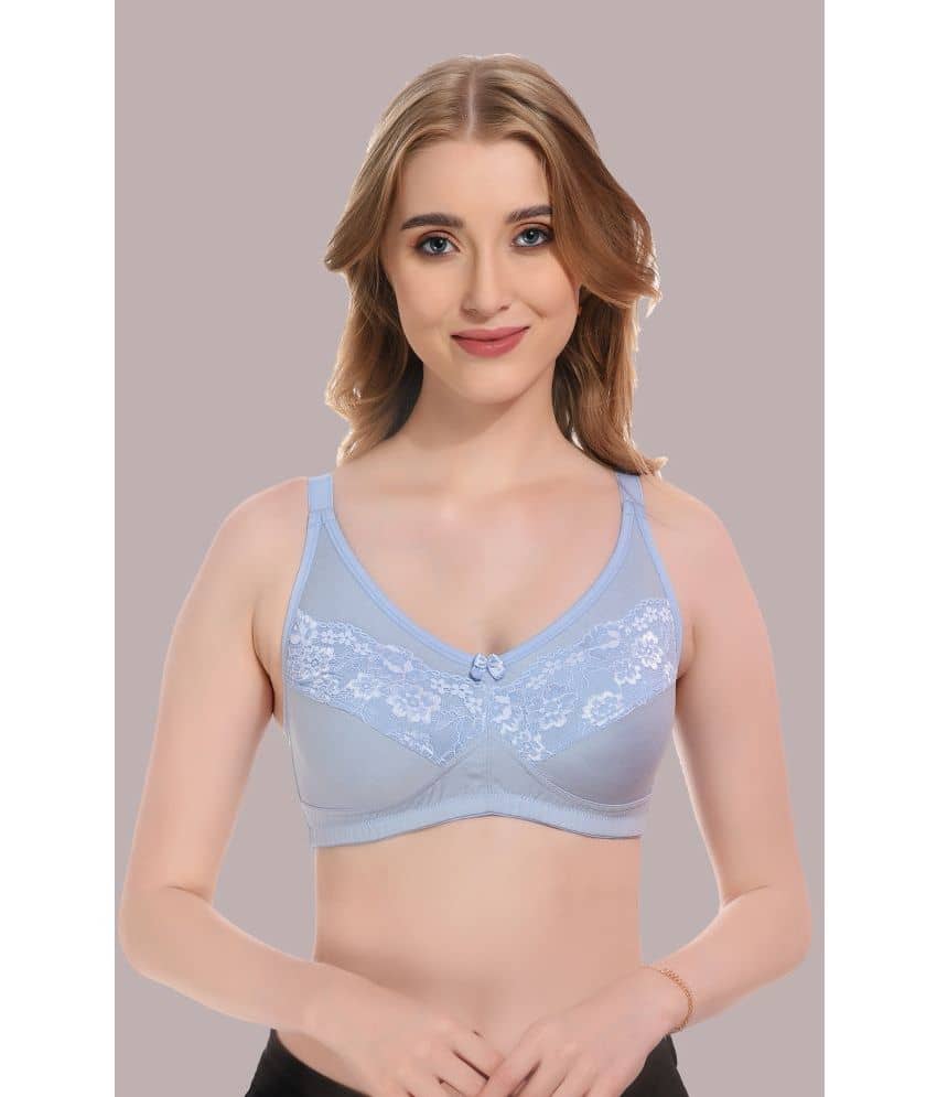 Viral Girl Lycra Heavily Padded Women's Plunge Bra ( Light Blue )