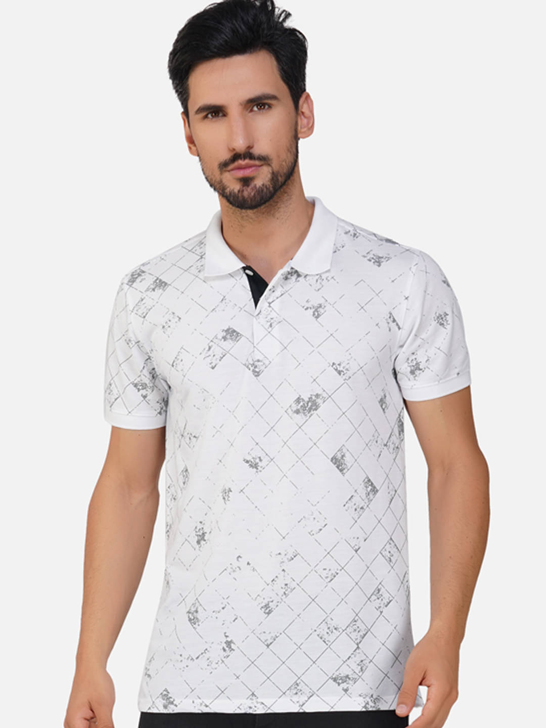 XFOX - White Cotton Blend Regular Fit Men's Polo T Shirt ( Pack of 1 ) XFOX - White Cotton Blend Regular Fit Men's Polo T Shirt ( Pack of 1 )