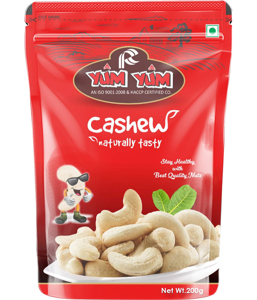 YUM YUM 100% Natural Premium Quality Plain Raw Cashews Nut Dry Fruits Cashews (250 g)