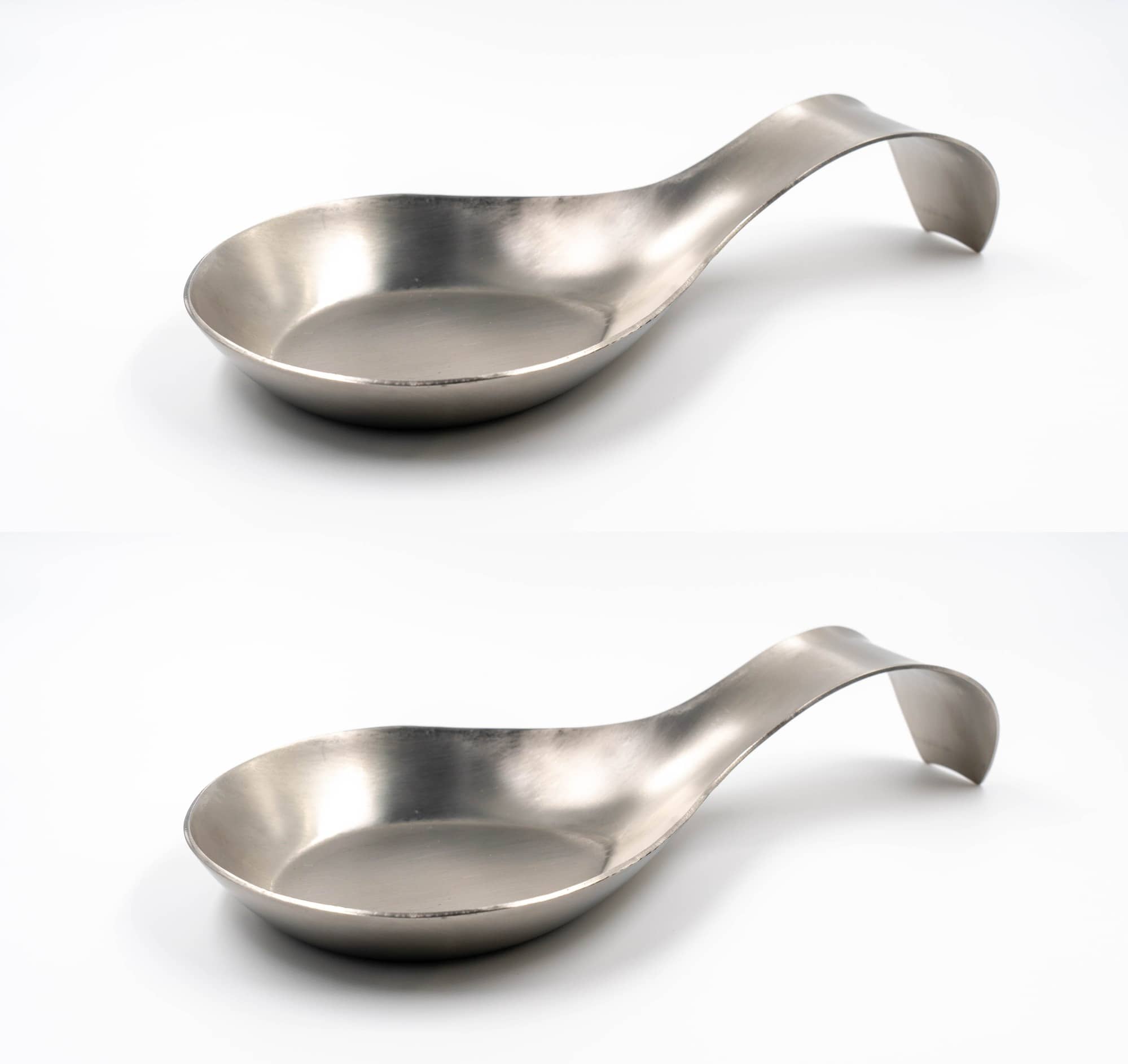 i WARE - Silver Stainless Steel 2 units of Spoon Rest ( Set of 2 )