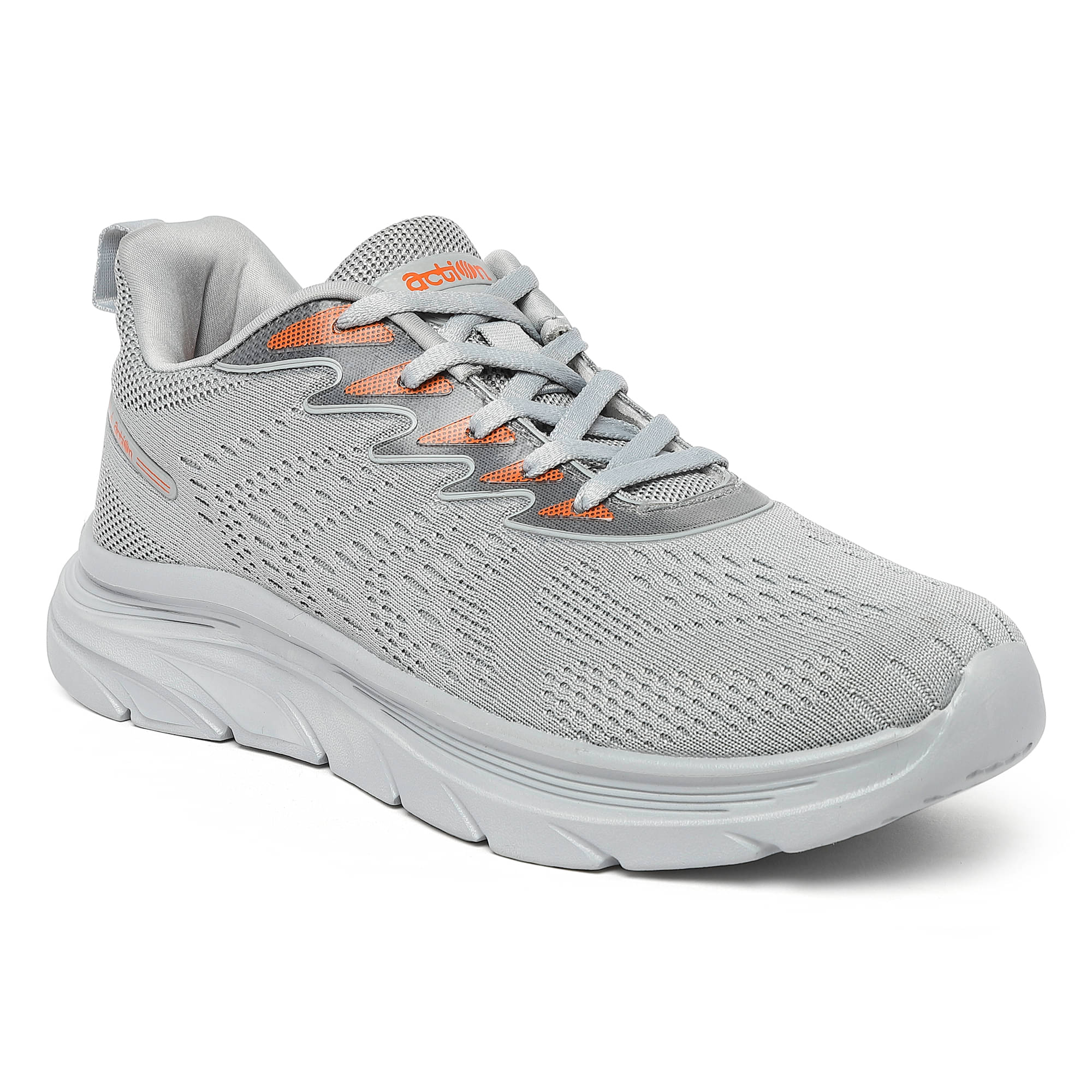     			Action - Athleo ATG-727 Light Grey Men's Sports Running Shoes