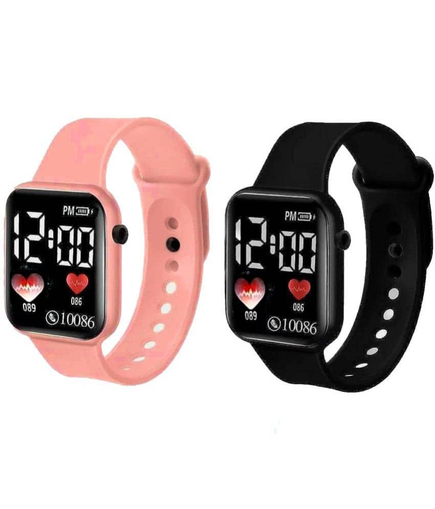 Cosmic - Black Dial Digital Boys Watch ( Pack Of 2 )