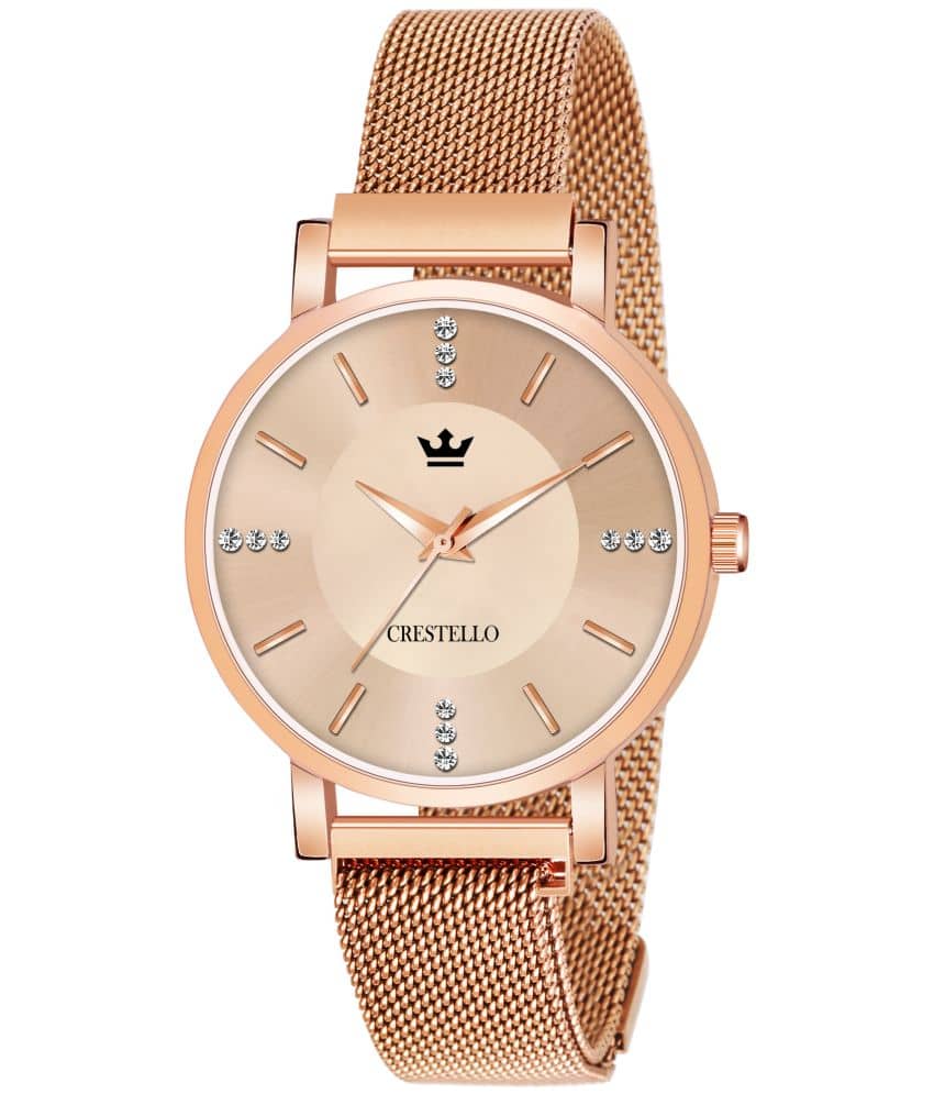 Crestello - Rose Gold Metal Analog Womens Watch