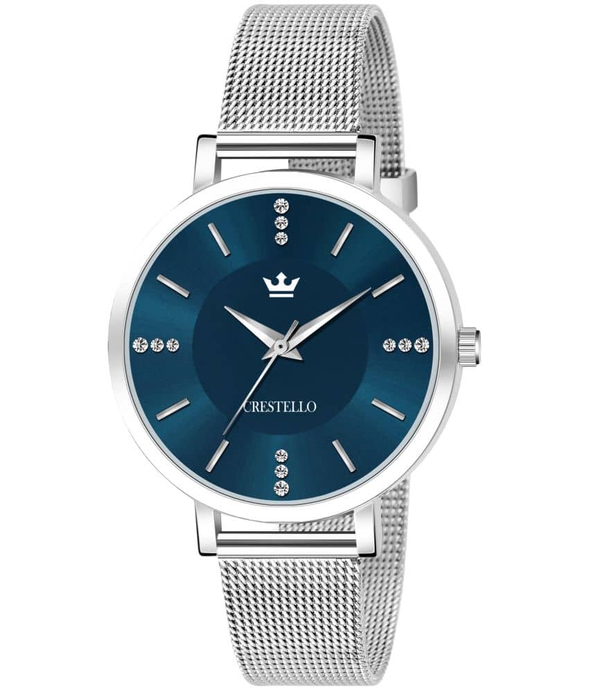 Crestello - Silver Metal Analog Womens Watch