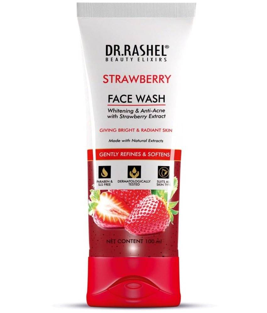 DR.RASHEL Starwberry Face Wash Hydrating, Blackhead, Dirt & Oil Remover For Brightening Skin (100ml) DR.RASHEL Starwberry Face Wash Hydrating, Blackhead, Dirt & Oil Remover For Brightening Skin (100ml)