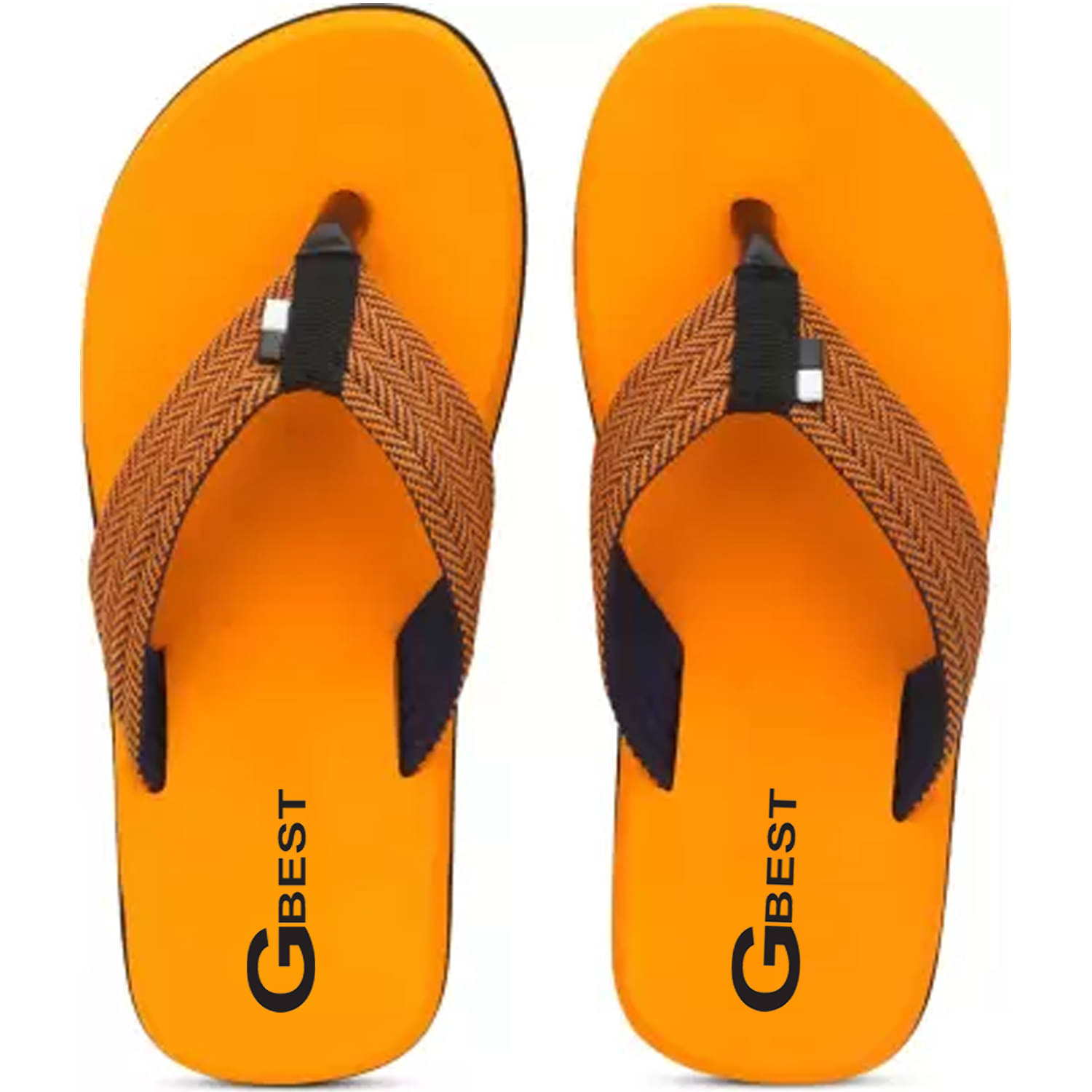     			GBest - Orange Men's Thong Flip Flop