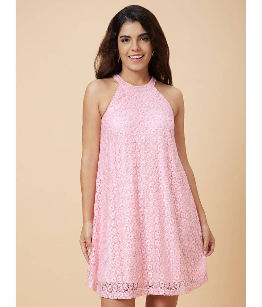     			Globus - Pink Polyester Women's A-line Dress ( Pack of 1 )