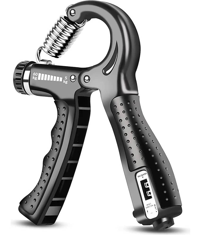 HORSE FIT Professional R shape Hand Grip Strengthener with Counter, Adjustable Resistance 5 to 60kg, Grip Strength Trainer for Muscle Building, Forearm Exerciser - Sports and Fitness Equipment | Buy online on ZillyBuy