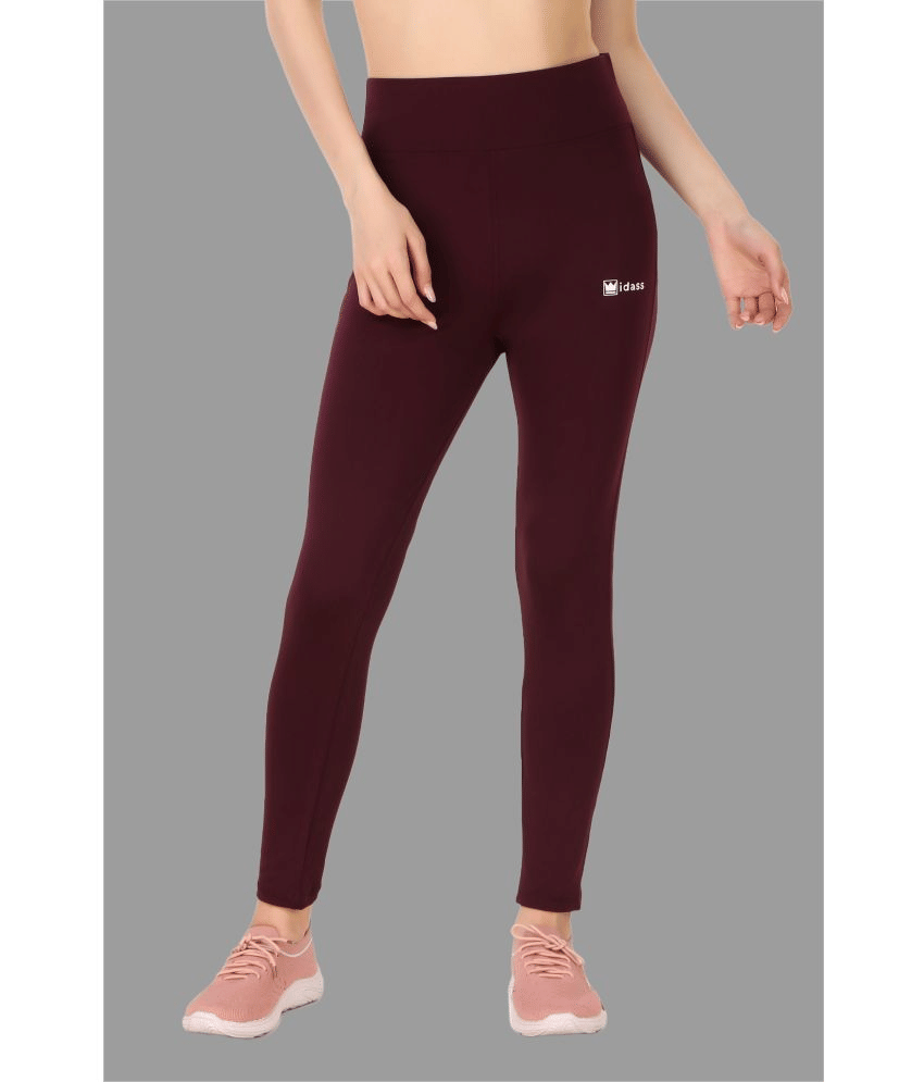     			IDASS - Lycra Slim Fit Wine Women's Jeggings ( Pack of 1 )