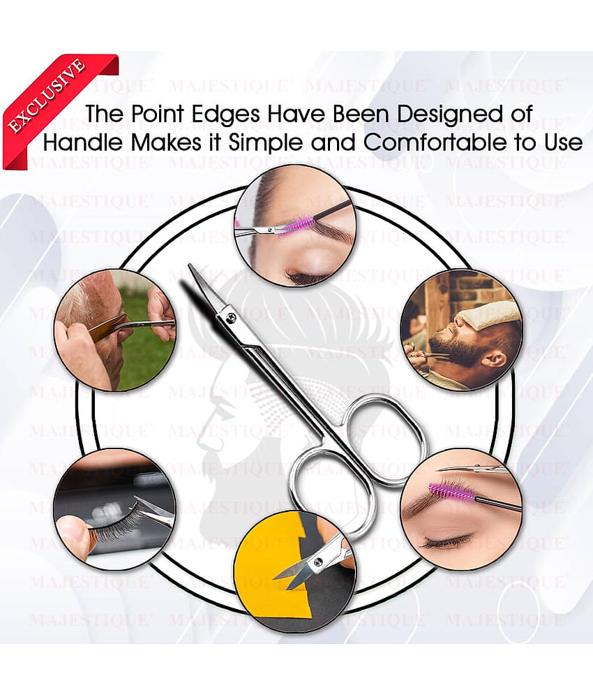 Majestique Professional Cuticle Scissors FC43 Use as Fingernails, Shaving Scissors, Moustache - 3Pcs