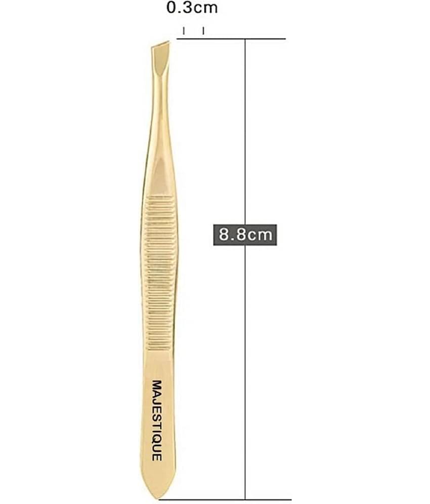 Majestique Eyebrow Pluker with Nail Scissors & Twizzer Tools for Eyebrows Plucker Removal - 3Pcs