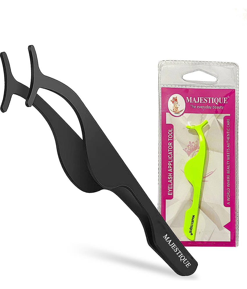 Majestique Eyelash Curlers Extension Applicator Stainless Steel False Remover - 2Pcs Color May Vary