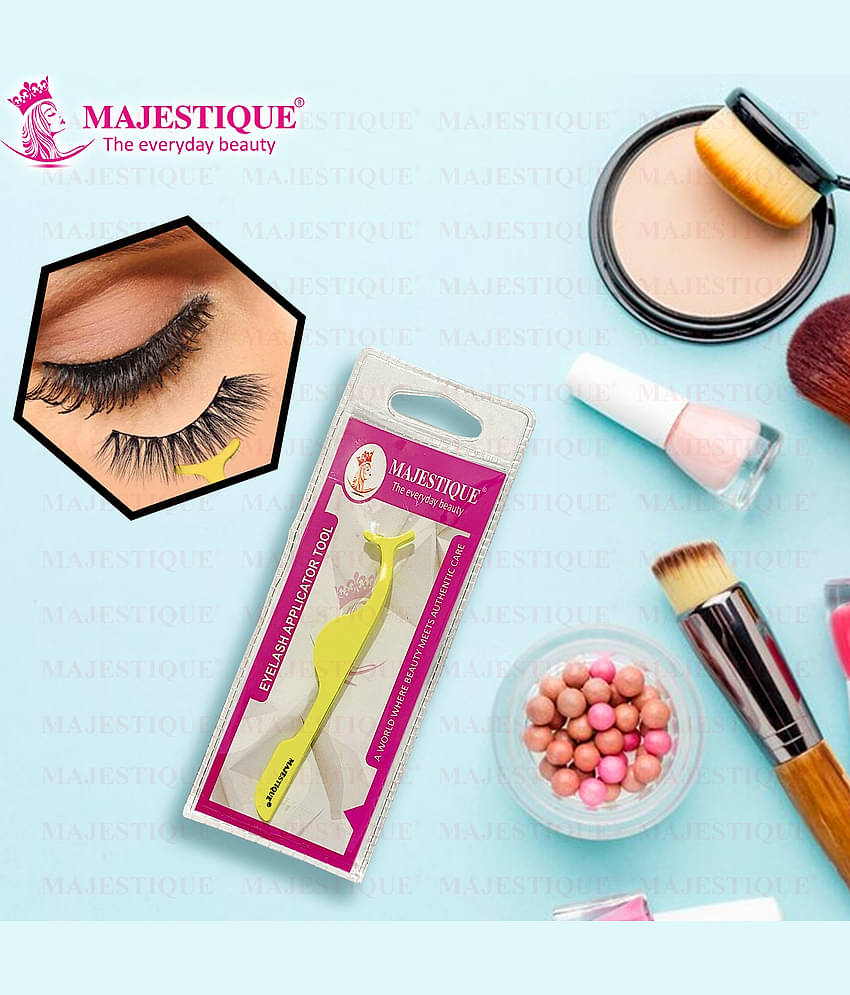 Majestique Eyelash Curlers Extension Applicator Stainless Steel False Remover - 2Pcs Color May Vary