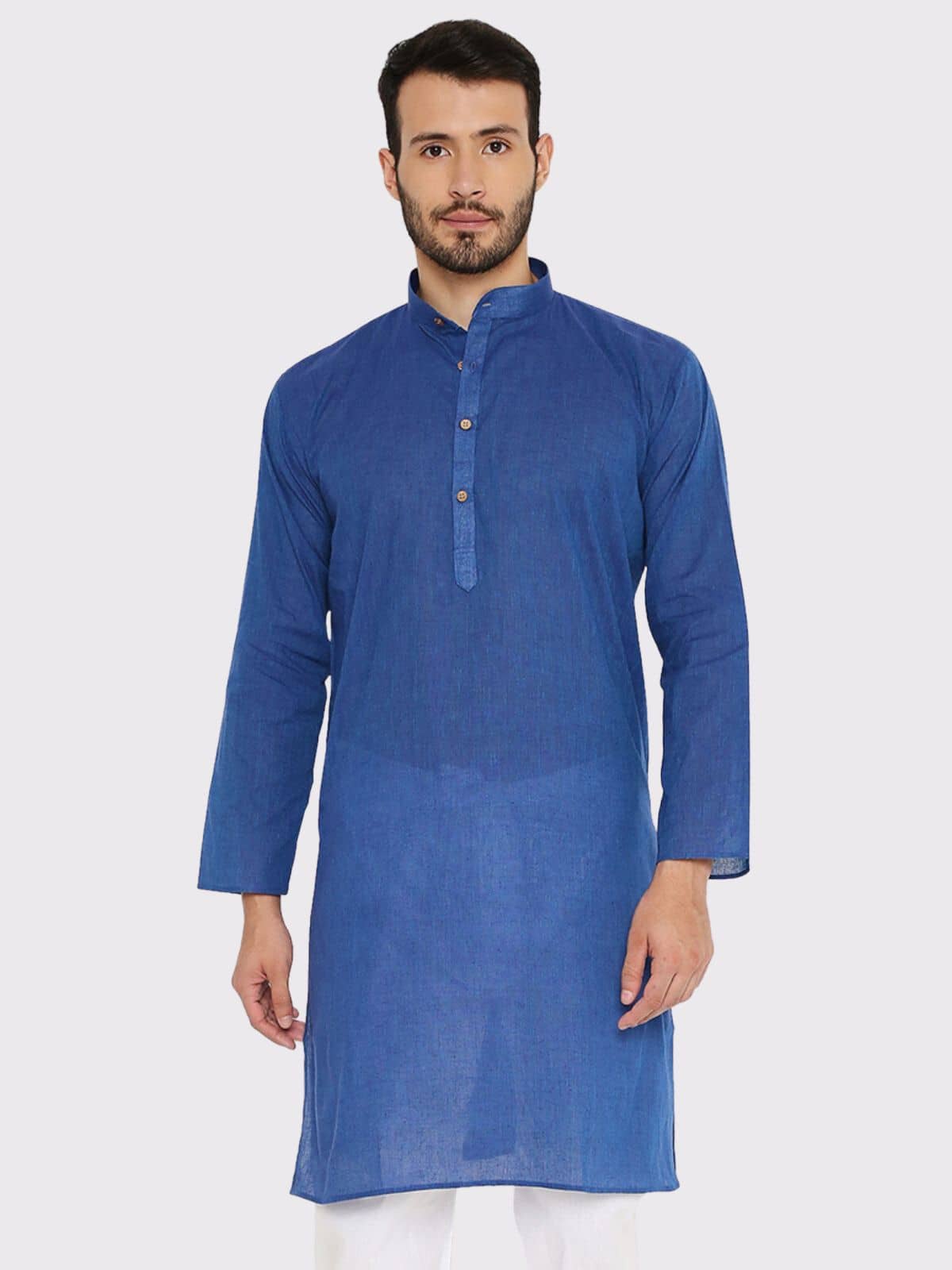 Maharaja - Blue Cotton Men's Regular Kurta ( Pack of 1 ) - Kurtas & Kurta Sets | Buy online on ZillyBuy