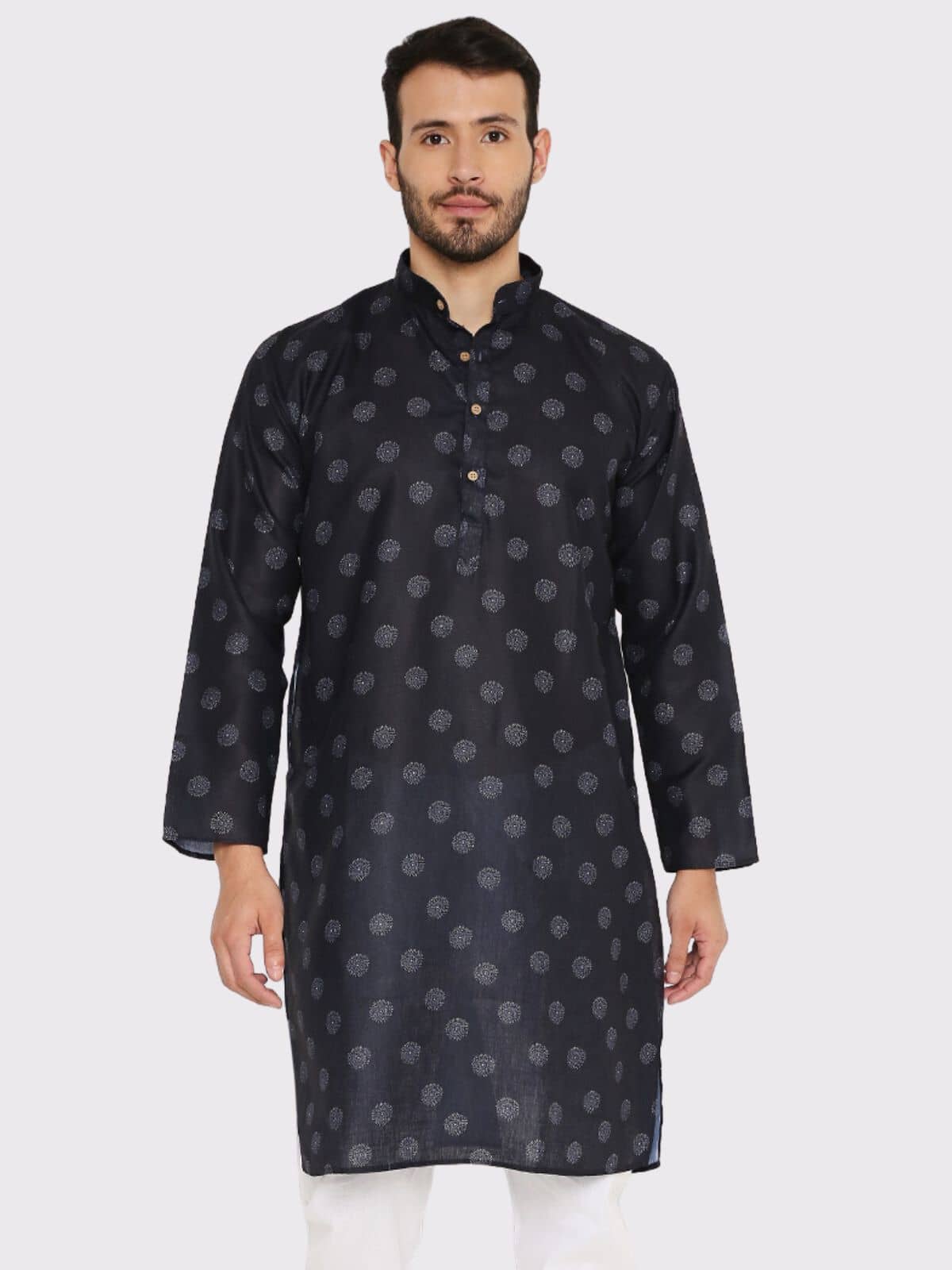 Maharaja - Blue Linen Men's Regular Kurta ( Pack of 1 ) - Kurtas & Kurta Sets | Buy online on ZillyBuy