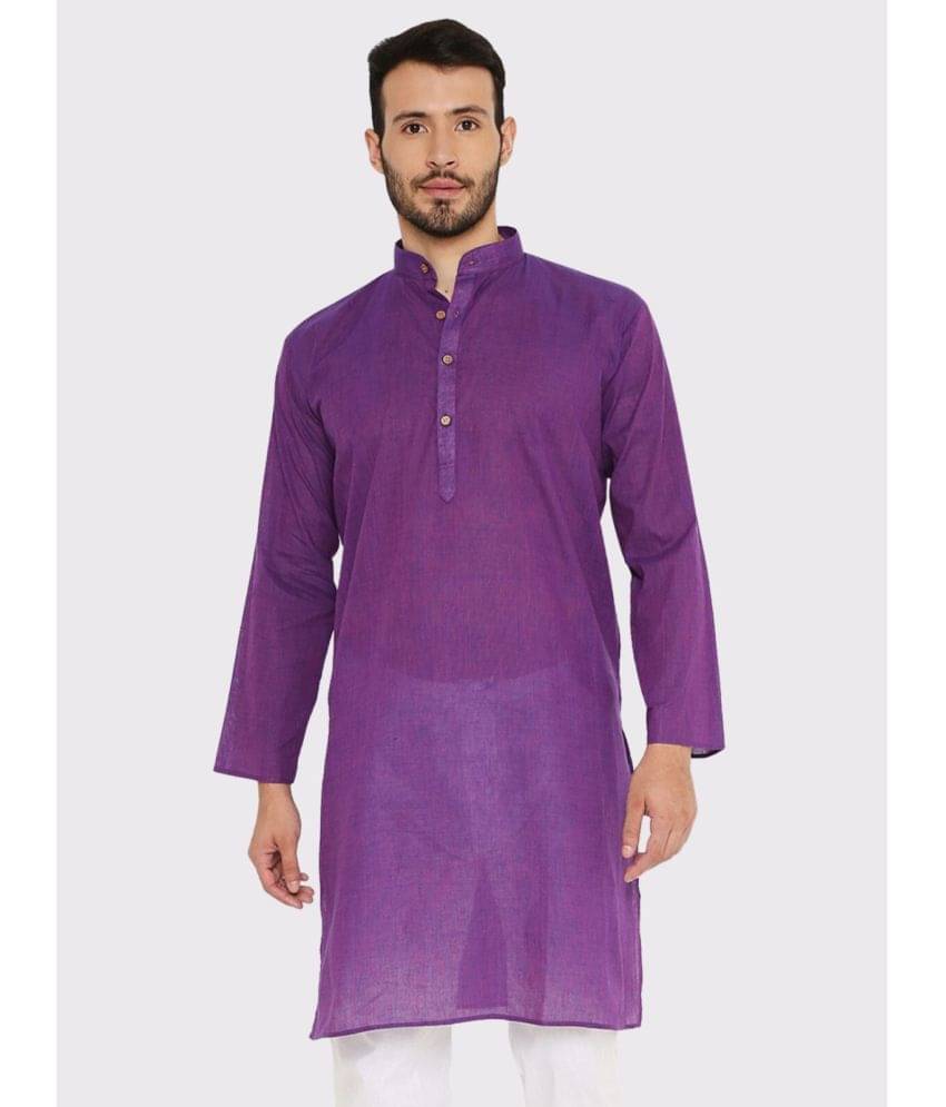     			Maharaja - Purple Cotton Men's Regular Kurta ( Pack of 1 )