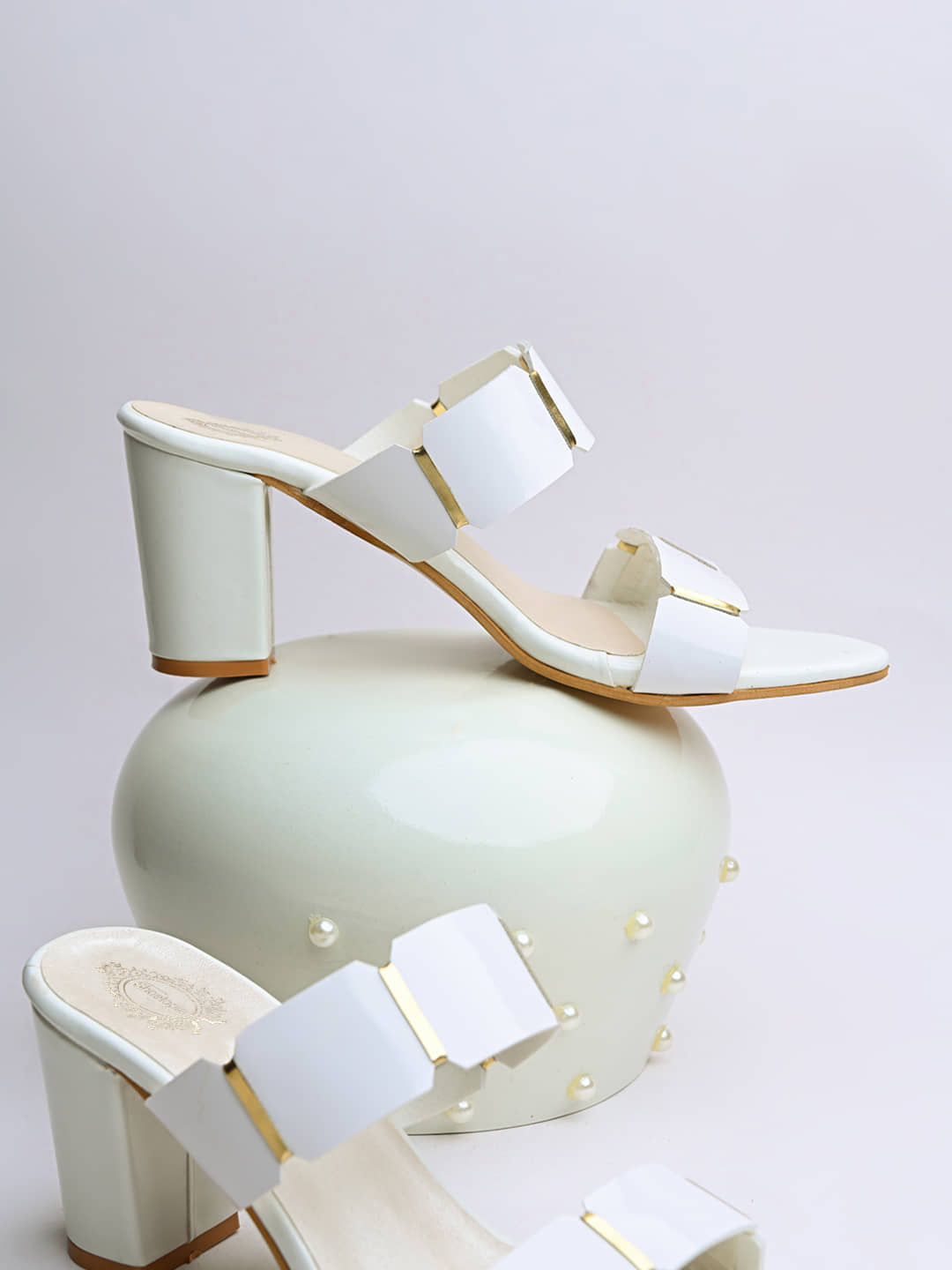 Shoetopia Girls White Heels