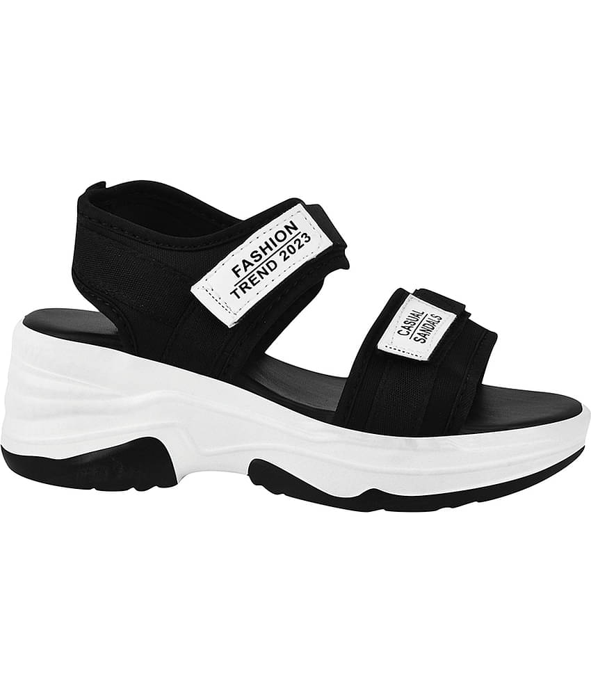 Shoetopia Lightweight Comfortable Daily Wear & Trendy Flatforms Grey Sandals & Girls