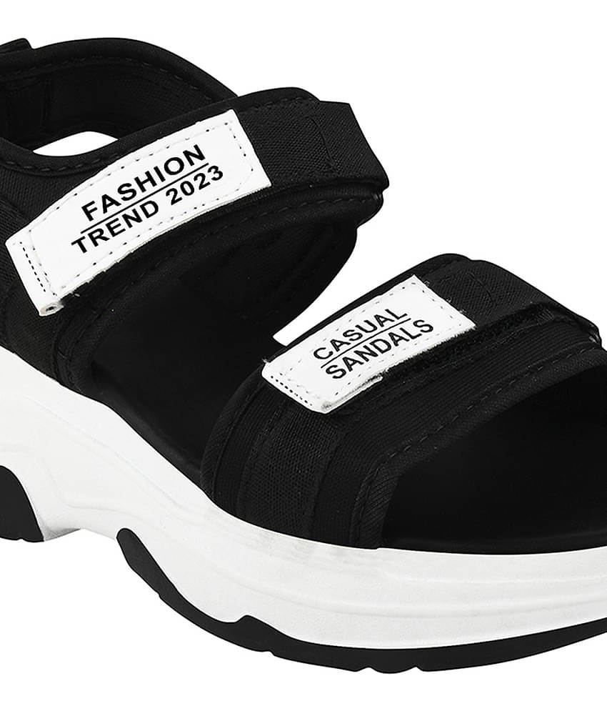 Shoetopia Lightweight Comfortable Daily Wear & Trendy Flatforms Grey Sandals & Girls