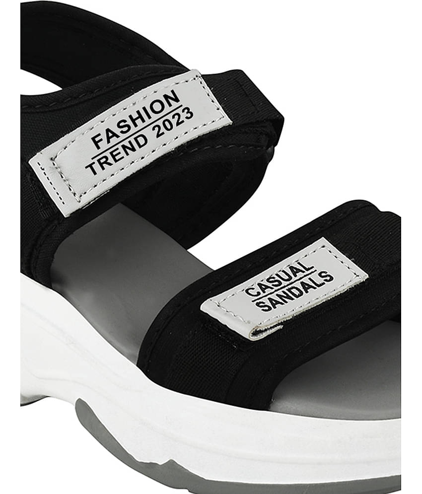 Shoetopia Lightweight Comfortable Daily Wear & Trendy Flatforms Grey Sandals & Girls