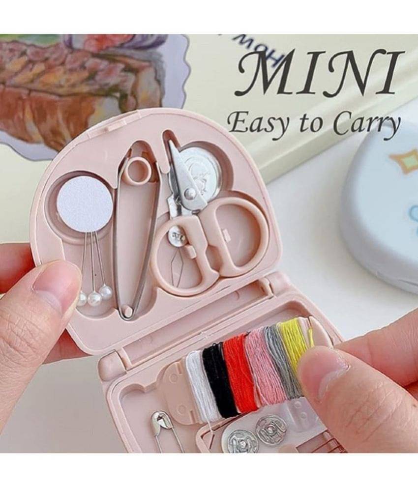 Mini Sewing Box Pocket Folding Sewing Kit | with Sewing Needle | Thread | Cutton | Pin | Scissors | Clip (Pack of 1) Mini Sewing Box Pocket Folding Sewing Kit | with Sewing Needle | Thread | Cutton | Pin | Scissors | Clip (Pack of 1)