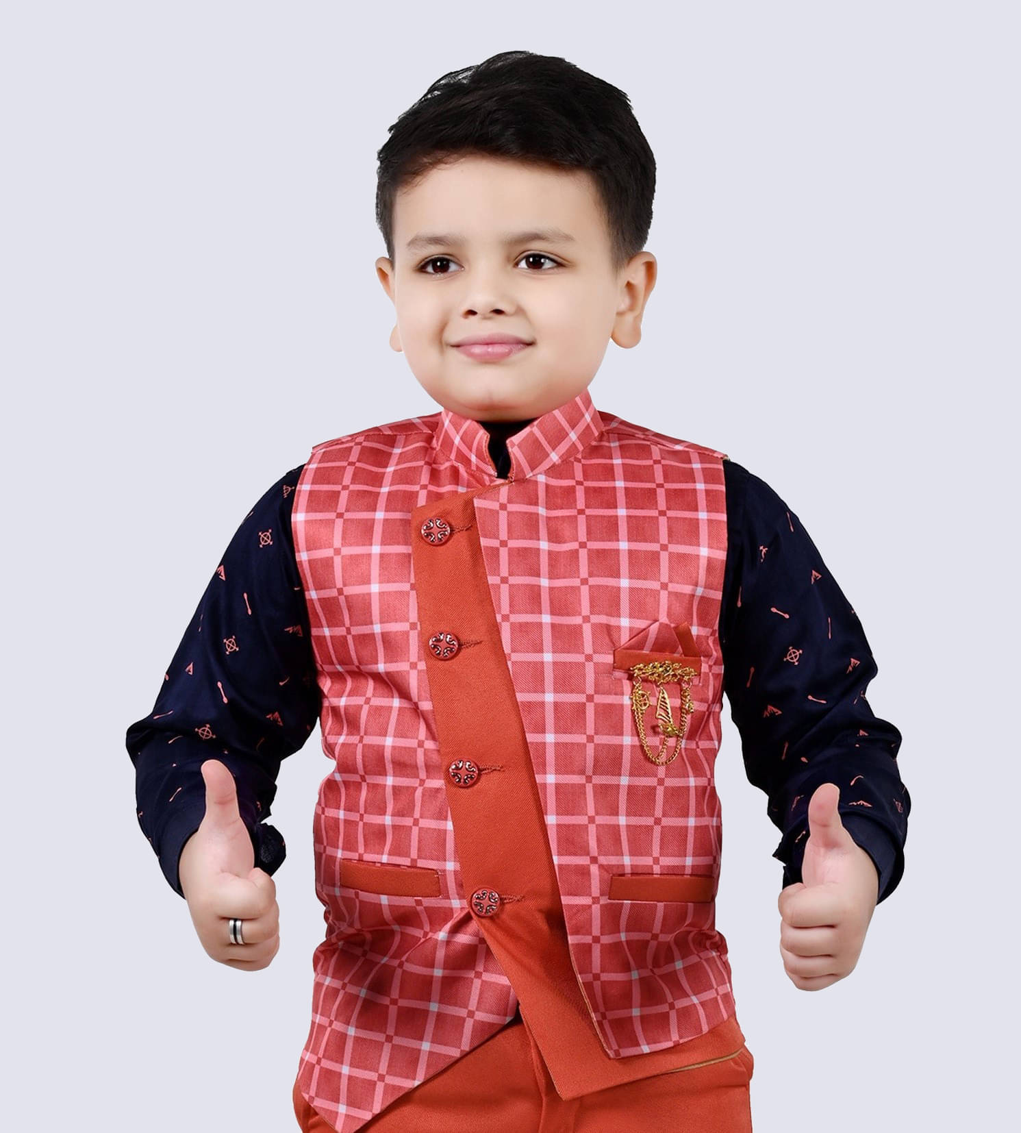     			Arshia Fashions Boys Polyester 2 Piece Suit ( Red , Pack of 1 )
