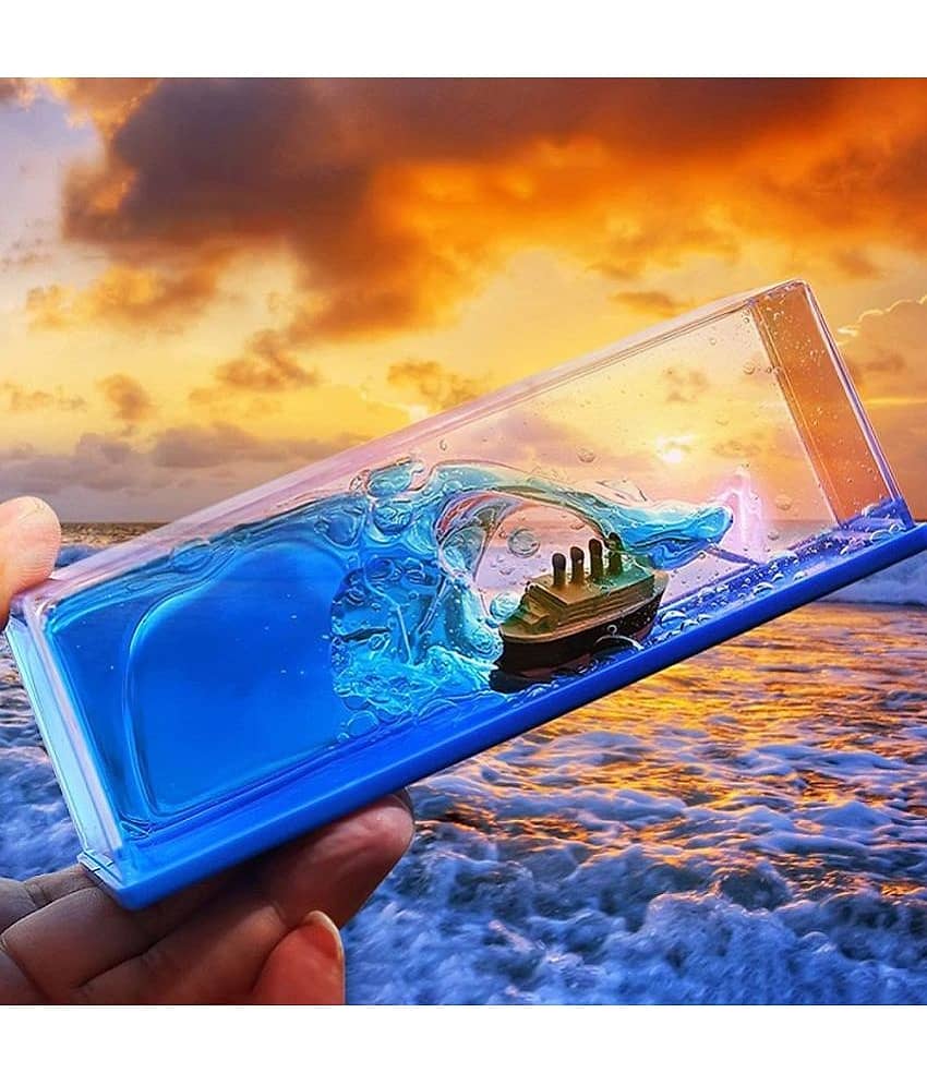 Moving Titanic Liquid Wave Cruise Ship for Desktop, Living Room, Office, Satisfying, Mind Calming, Smooth Movement - Stationery | Buy online on ZillyBuy