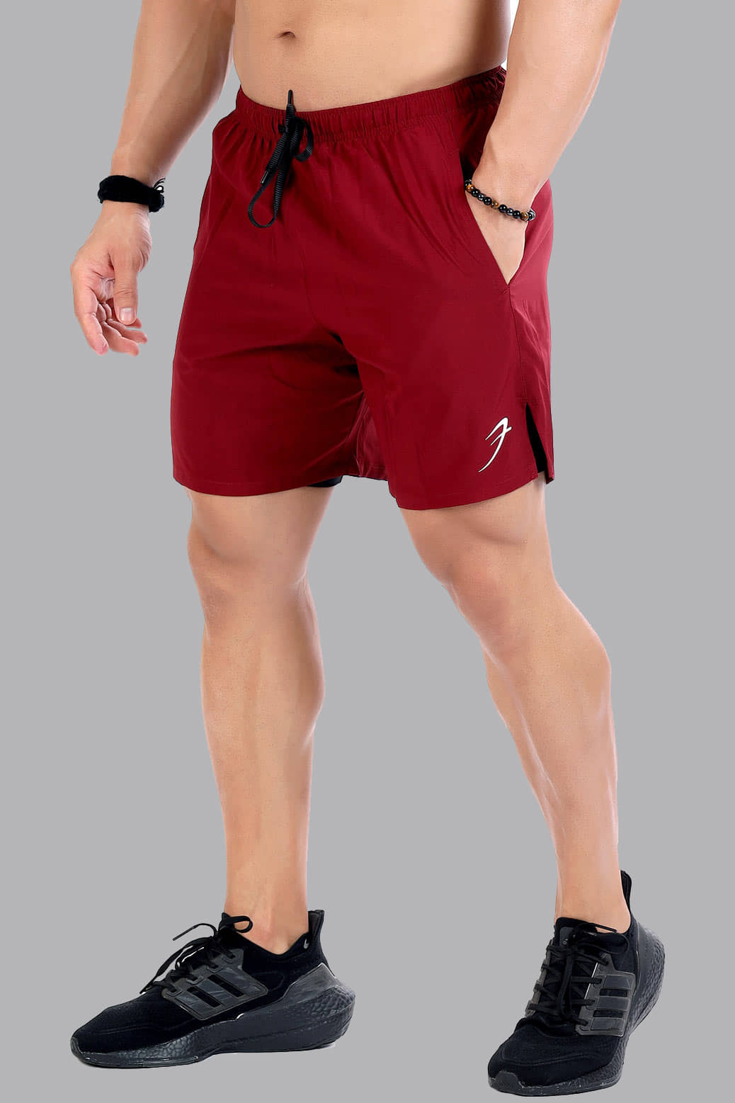 Fuaark - Grey Polyester Men's Gym Shorts ( Pack of 1 ) - Shorts | Buy online on ZillyBuy