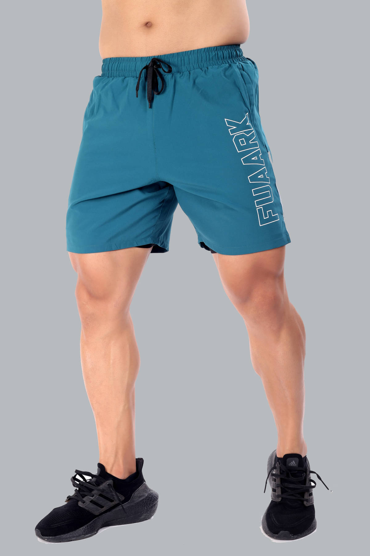 Fuaark - Teal Polyester Men's Gym Shorts ( Pack of 1 ) Fuaark - Teal Polyester Men's Gym Shorts ( Pack of 1 )