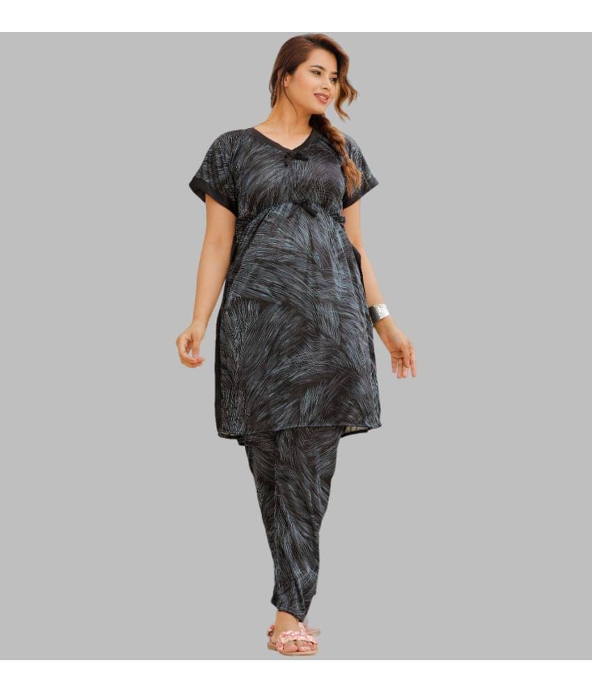     			G4Girl - Grey Satin Women's Nightwear Nightsuit Sets ( Pack of 1 )