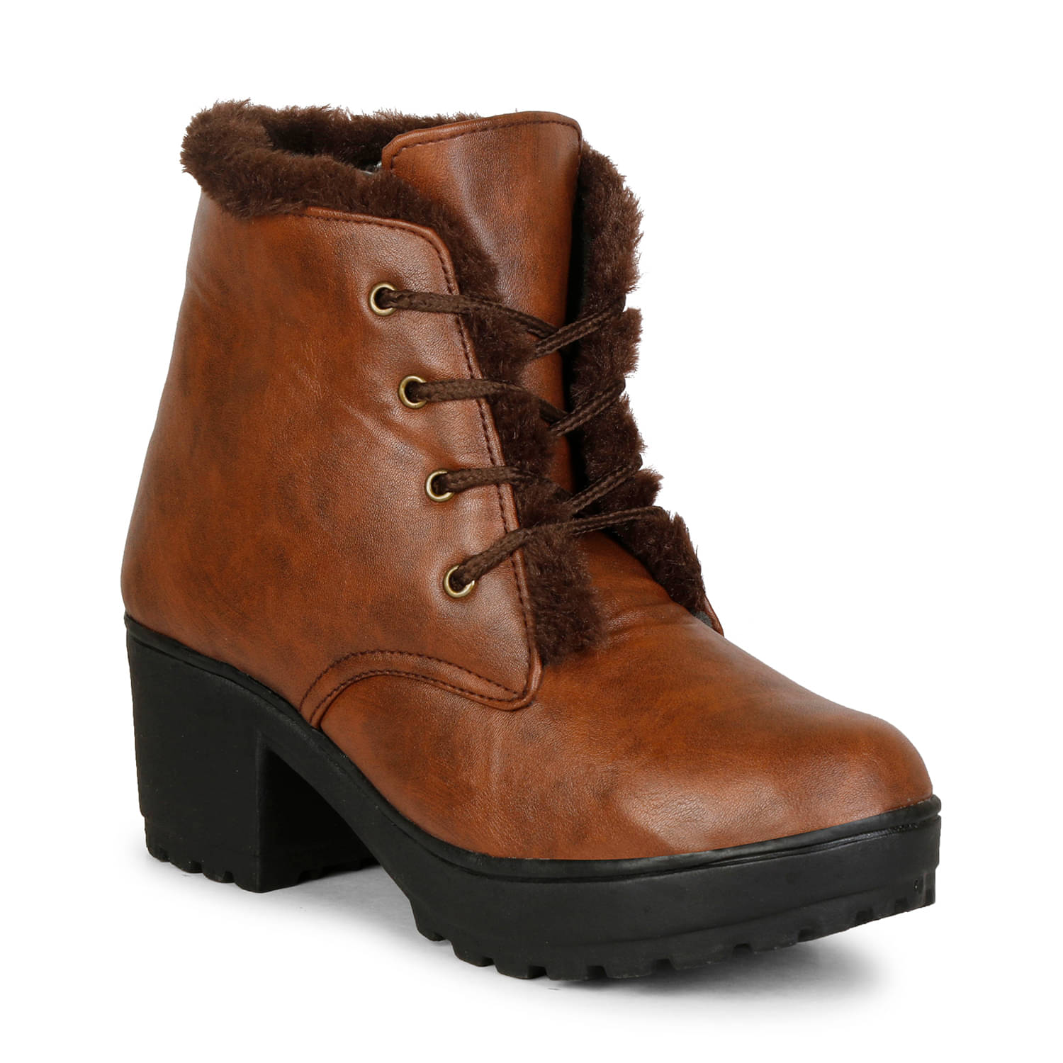     			Ishransh - Brown Women's Ankle Length Boots