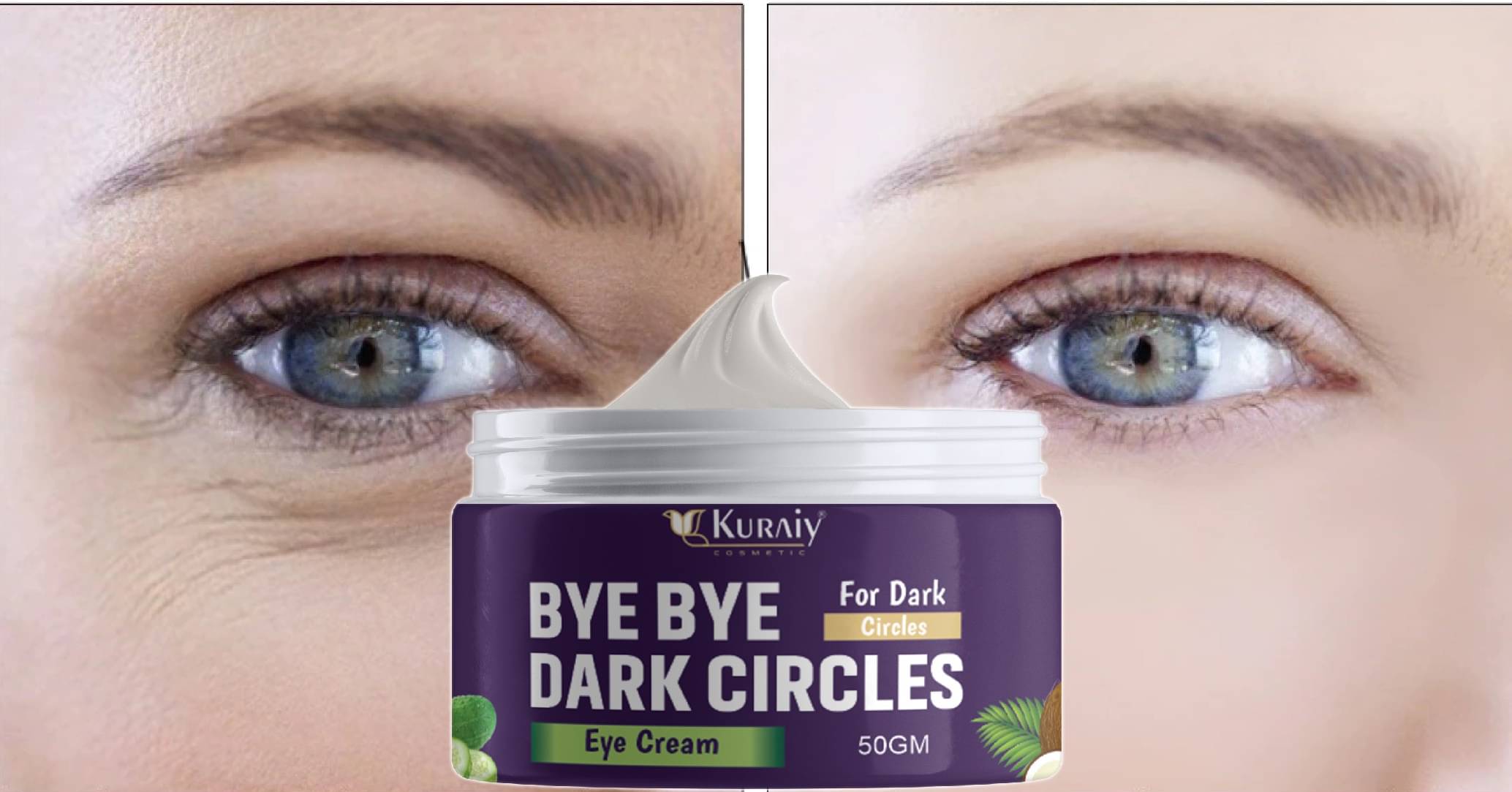 KURAIY Pure Under Eye Gel Cream - Anti-Aging Deep Under Eye Skincare Made (50 g) KURAIY Pure Under Eye Gel Cream - Anti-Aging Deep Under Eye Skincare Made (50 g)