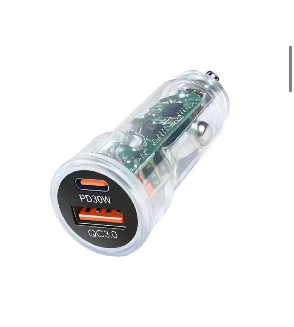Life Like Car Mobile Charger PD30W+QC18W White     			Life Like Car Mobile Charger PD30W+QC18W White