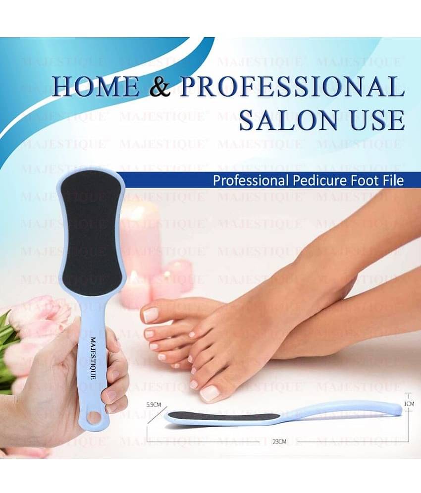 Majestique Foot Scrubber - Callus Remover & Pedicure Tool for Wet & Dry Feet - 2 Pcs Color May Vary
