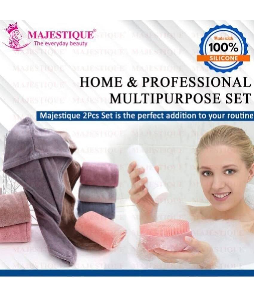 Majestique Bath Silicone Shower Scrubber, Suitable for All Skin Silicone Loofah - Multicolor