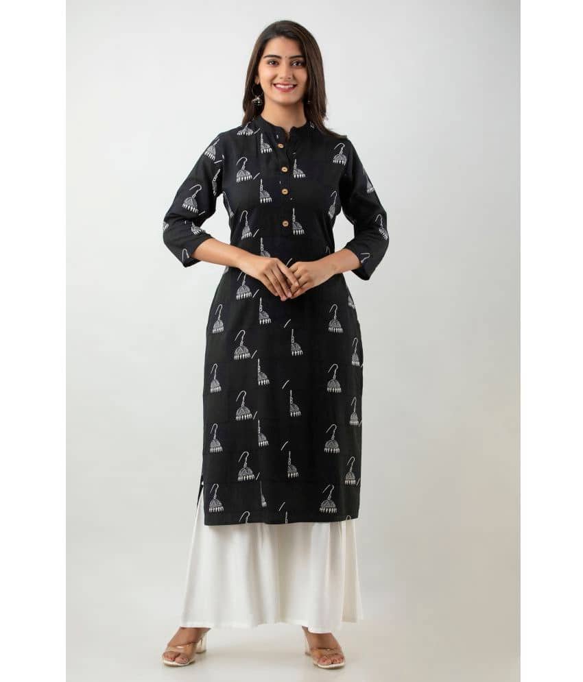 MAUKA - Black Straight Rayon Women's Stitched Salwar Suit ( Pack of 1 )