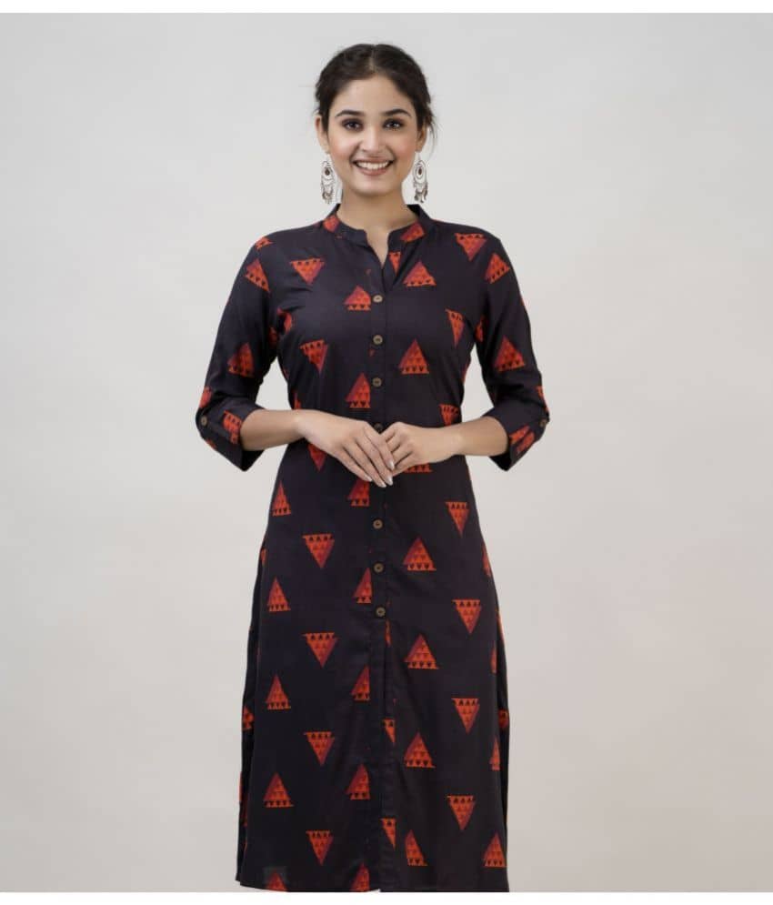 MAUKA - Brown Rayon Women's Front Slit Kurti ( Pack of 1 ) - Kurtis, Tunics | Buy online on ZillyBuy