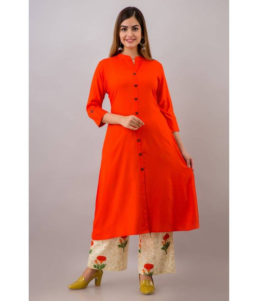 MAUKA - Red Front Slit Rayon Women's Stitched Salwar Suit ( Pack of 1 ) MAUKA - Red Front Slit Rayon Women's Stitched Salwar Suit ( Pack of 1 )