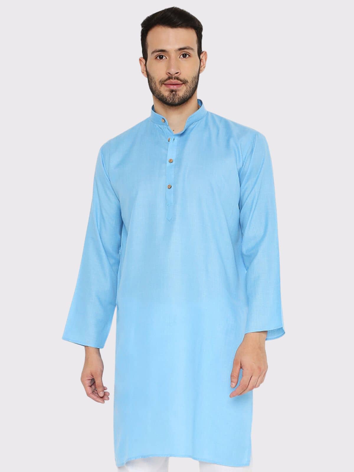 Maharaja - Blue Cotton Men's Regular Kurta ( Pack of 1 ) - Kurtas & Kurta Sets | Buy online on ZillyBuy
