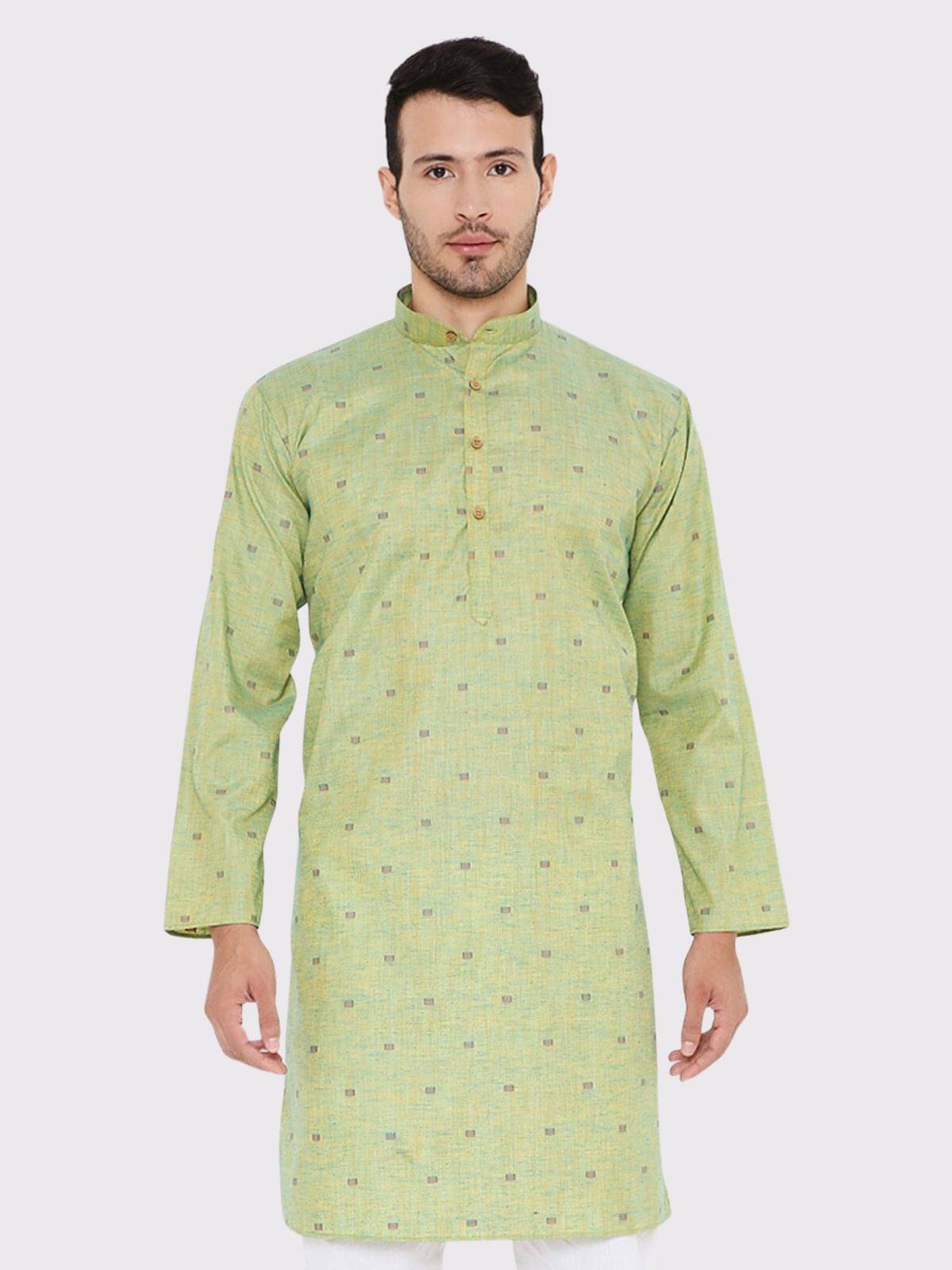Maharaja - Green Linen Men's Regular Kurta ( Pack of 1 ) Maharaja - Green Linen Men's Regular Kurta ( Pack of 1 )
