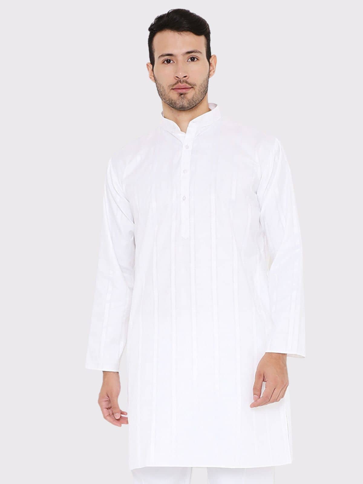 Maharaja - White Cotton Blend Men's Regular Kurta ( Pack of 1 ) - Kurtas & Kurta Sets | Buy online on ZillyBuy
