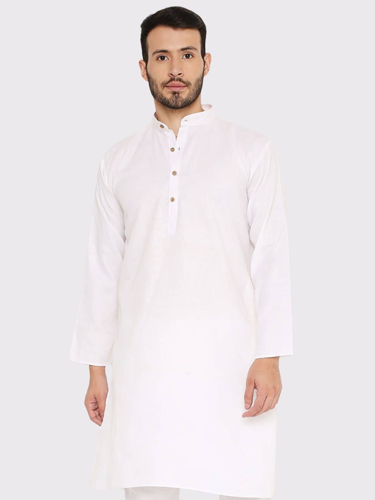 Maharaja - White Cotton Men's Regular Kurta ( Pack of 1 ) - Kurtas & Kurta Sets | Buy online on ZillyBuy