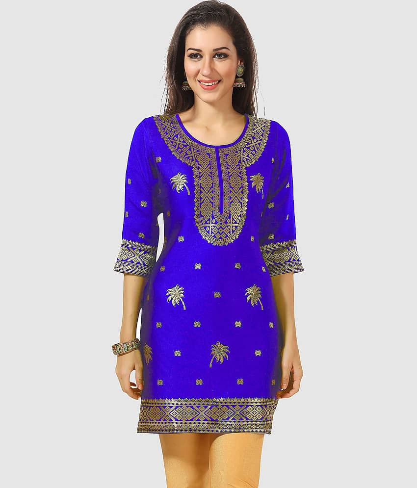 Art Silk Short Kurti For Women (Pack of 1) - Kurtis, Tunics | Buy online on ZillyBuy