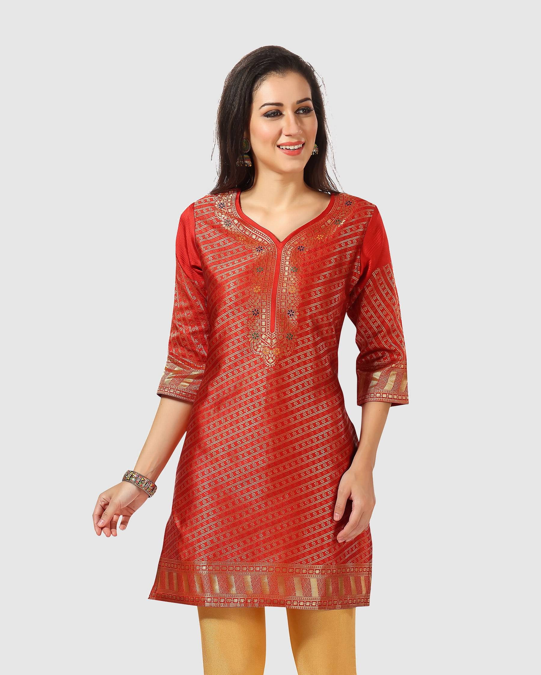     			Art Silk Short Kurti For Women (Pack of 1)