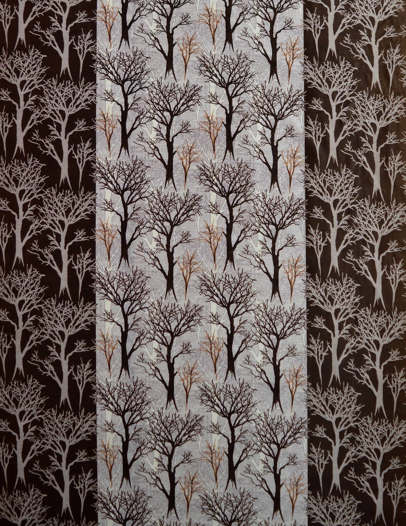 N2C Home Nature Semi-Transparent Eyelet Curtain 7 ft ( Pack of 2 ) - Brown