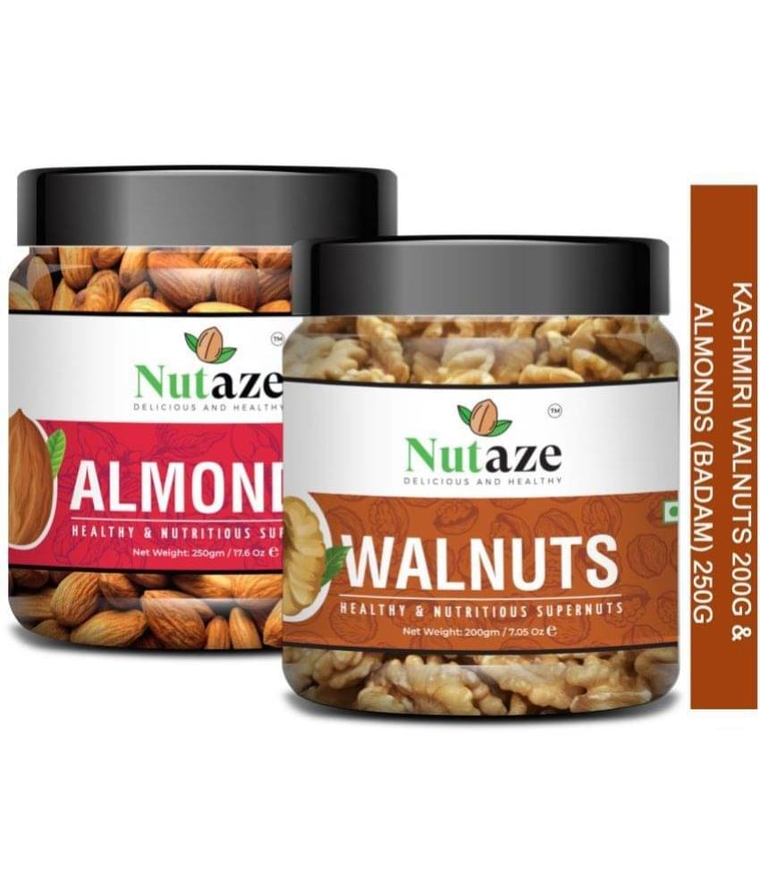Nutaze Kashmiri Walnuts Kernels 200g & California Almonds 250g Nutaze Kashmiri Walnuts Kernels 200g & California Almonds 250g