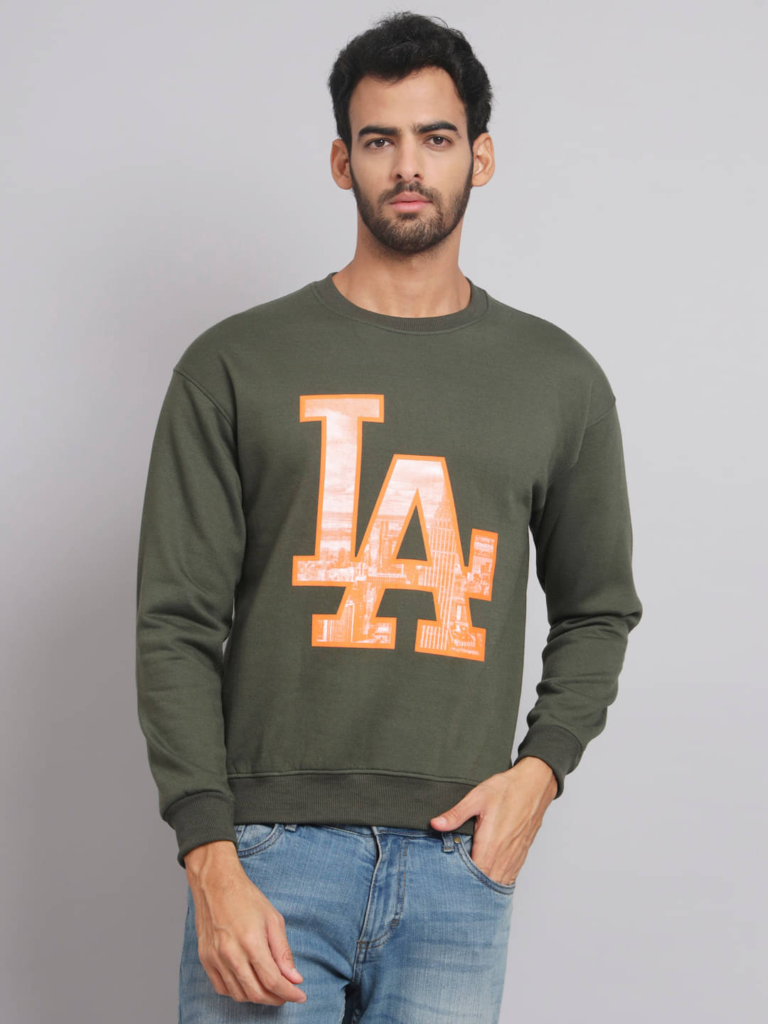OBAAN - Green Cotton Blend Regular Fit Men's Sweatshirt ( Pack of 1 ) OBAAN - Green Cotton Blend Regular Fit Men's Sweatshirt ( Pack of 1 )