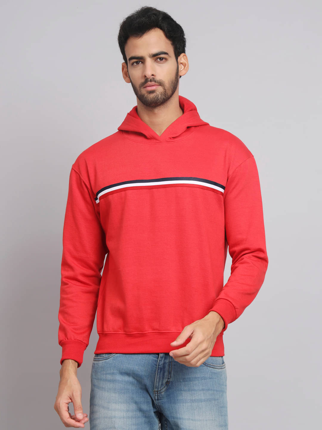     			OBAAN - Red Cotton Blend Regular Fit Men's Sweatshirt ( Pack of 1 )